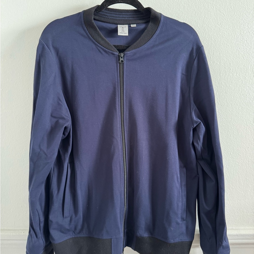 Tristan Deep Blue and Charcoal Jacket
